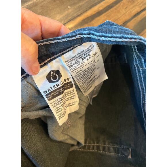 Levis 505 Jeans Men Blue 40x32 Cowboy Classic Western Dark Academia Twee Aztec - Picture 10 of 10